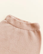 Gebreid broekje Guido - Merino wol - Apricot - HVID boord
