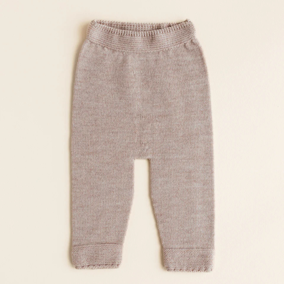 Gebreid broekje Guido - Merino wol - Sand - HVID product