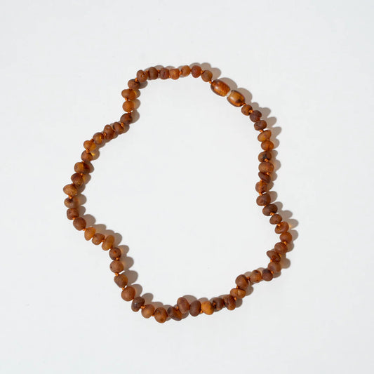 Barnsteen ketting Raw Caramel Amber - 32 cm - Kids 0-3 jaar - Nirrimis