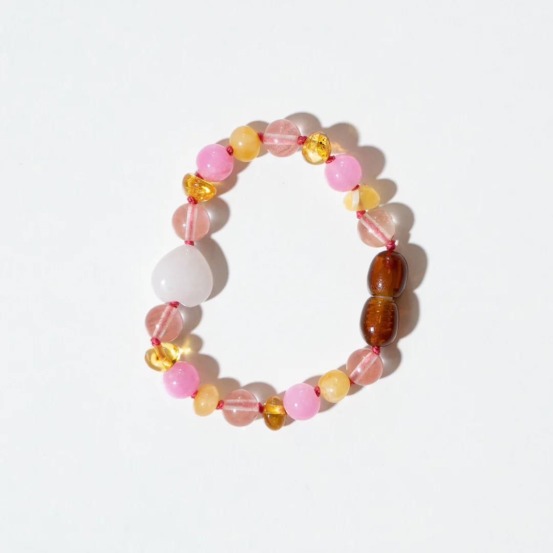 Barnsteen en edelstenen armband - Bondi - 14 cm - Nirrimis - productfoto - afbeelding 2