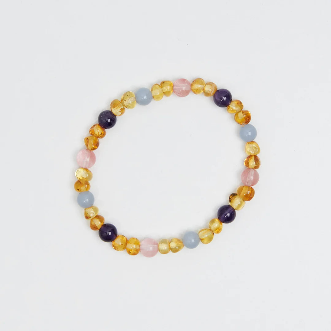 Barnsteen en edelstenen armband - Bobbie - 14 cm - Nirrimis - productfoto