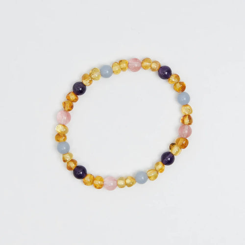 Barnsteen en edelstenen armband - Bobbie - 14 cm - Nirrimis - productfoto