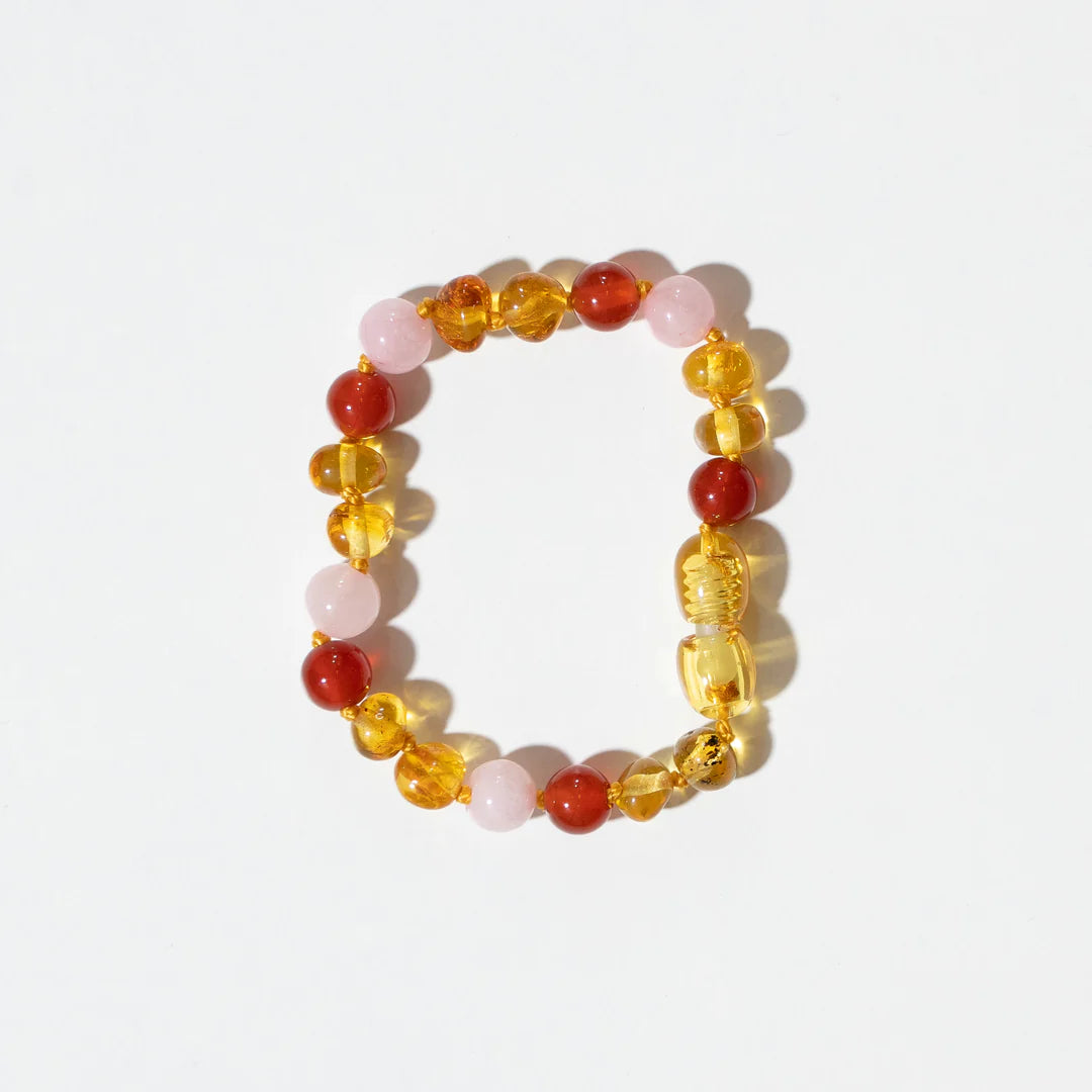 Barnsteen en edelstenen armband - Sofie - 14 cm - Nirrimis - productfoto - afbeelding 2