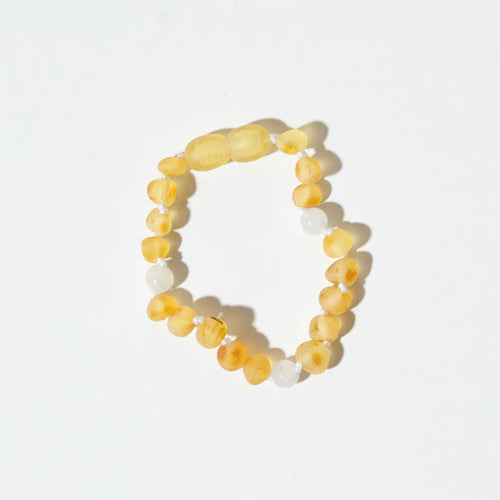 Armband Moonstone & Raw Lemon Amber - 14 cm - Nirrimis - productfoto