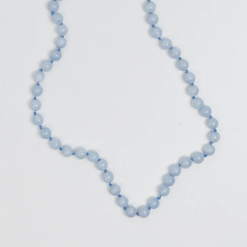 Barnsteen ketting - Light Blue Aquamarine/Blauw - 32 cm - Nirrimis - productfoto