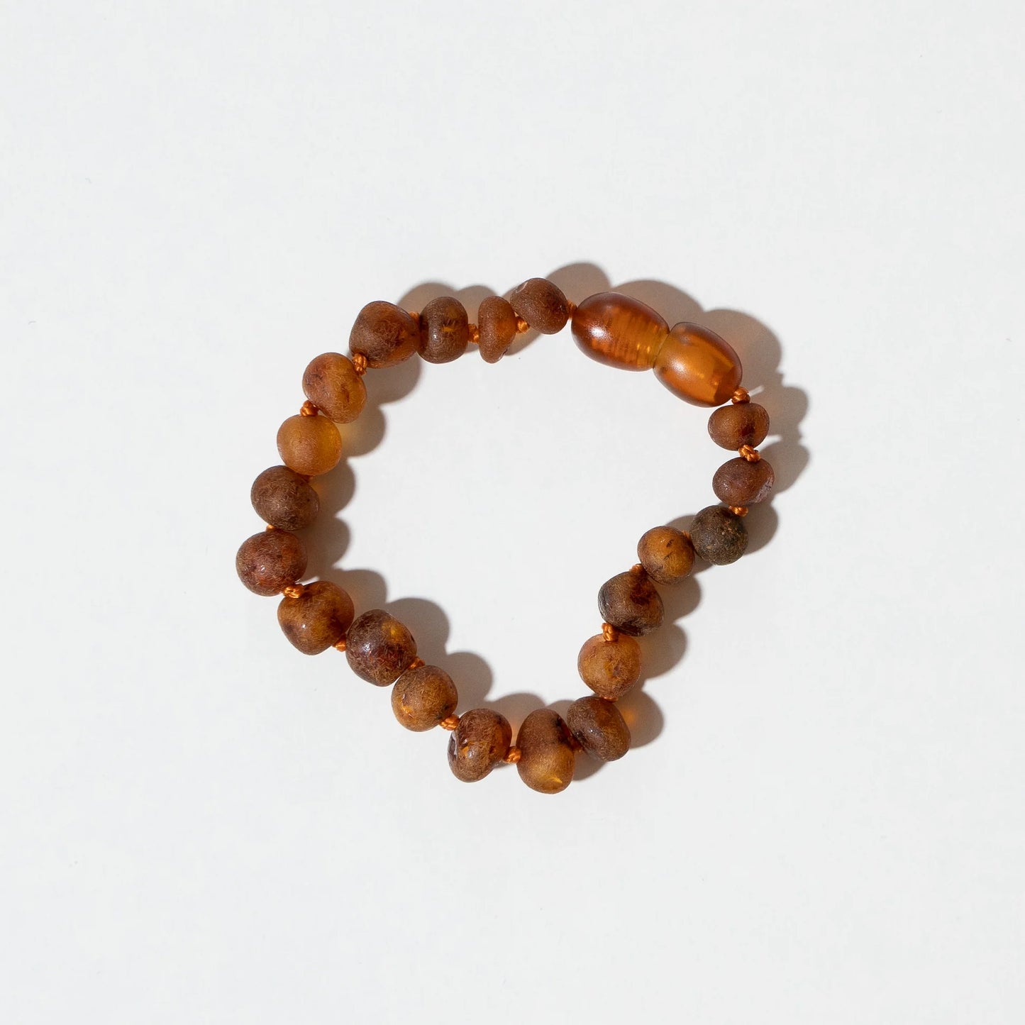 Barnsteen armband Raw Caramel Amber - 14 cm - Kids 0-3 jaar - Nirrimis