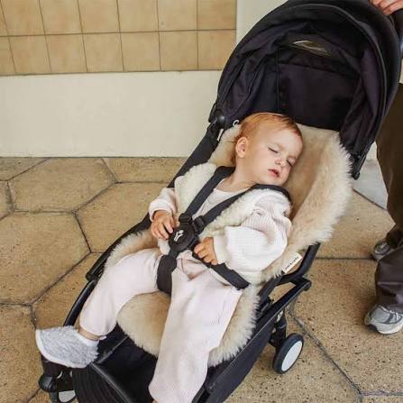 Merino Wool Pram Liner Snuggler® - Peanut - BINIBAMBA