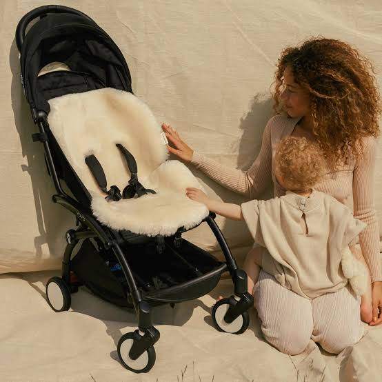 Merino Wool Pram Liner Snuggler® - Peanut - BINIBAMBA