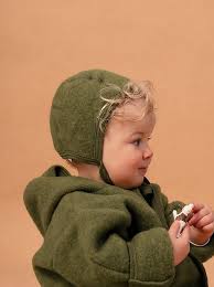 Tie hat - Bonnet - Wool fleece - Organic merino wool - Engel Natur