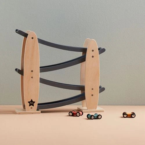Houten racebaan - Natuur/Grijs Aiden - Kid's Concept - productfoto