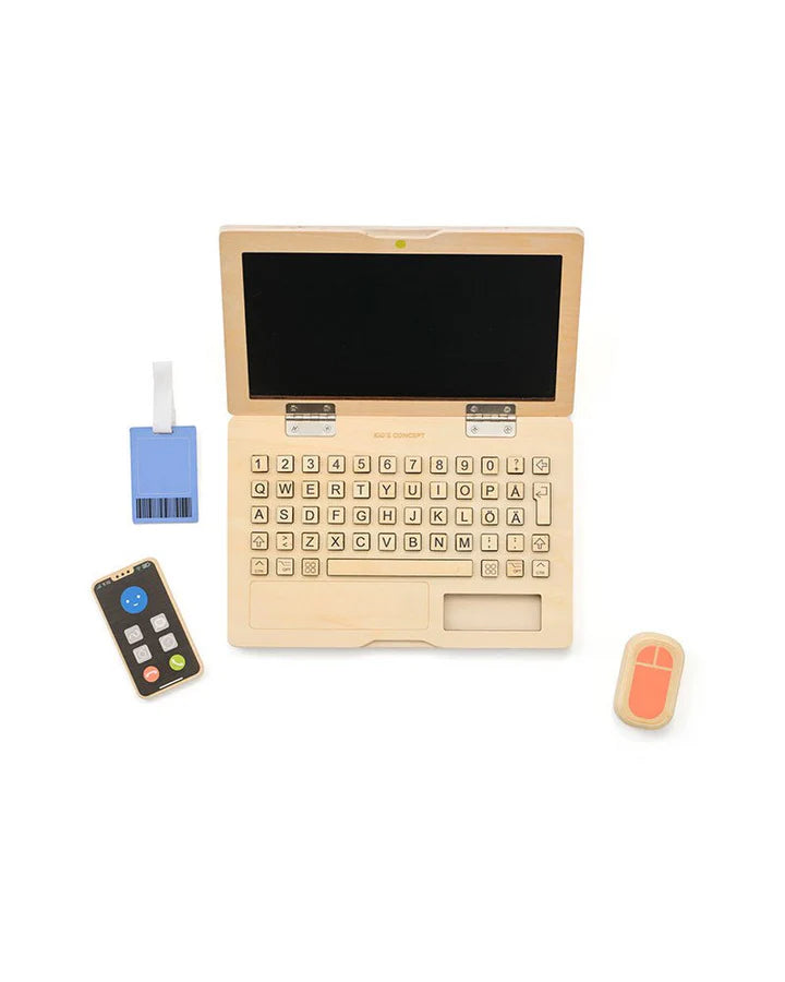 Speelgoed Laptop - Computer set - Houten speelgoed - Kid's Concept - productfoto - afbeelding 3