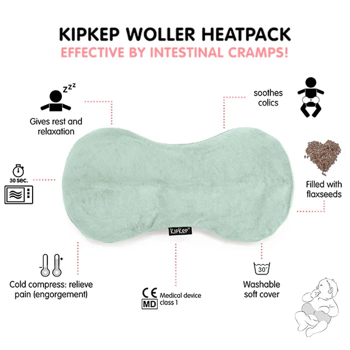 Warmtekussen voor baby’s & ouders - Cookie/beige - KipKep Woller  info