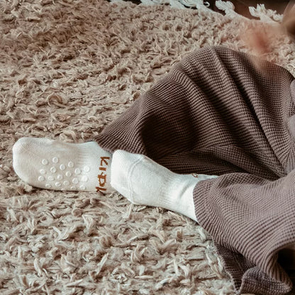 Antislip blijf sokjes - Off white - Biologisch katoen mix - KipKep kind