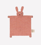 Knuffeldoekje Bunny Rose – 100% baby alpaca – Main Sauvage