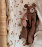 Gestricktes Schmusetuch - Alpaka Wolle - Teddy/Bär - Natur/Braun - Main Sauvage