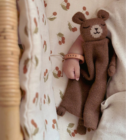 Gebreid knuffeldoekje - Alpaca wol - Teddy/Beer - Nut/Bruin - Main Sauvage
