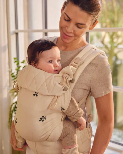Ergonomische Babytrage – Bio-Baumwolle – Magnetschnallen – Beige – Moonboon
