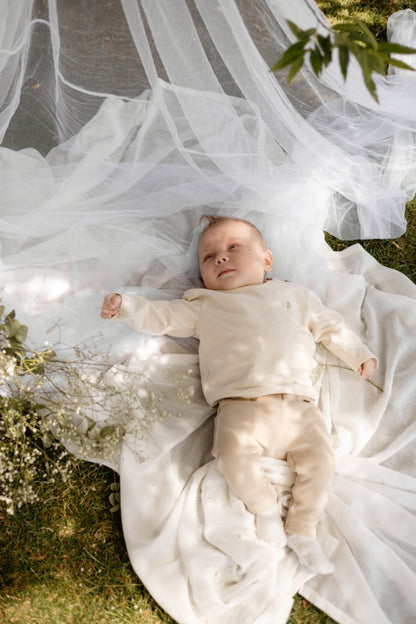 Legging Max - Biologisch katoen - Greige - Levv Labels outfit