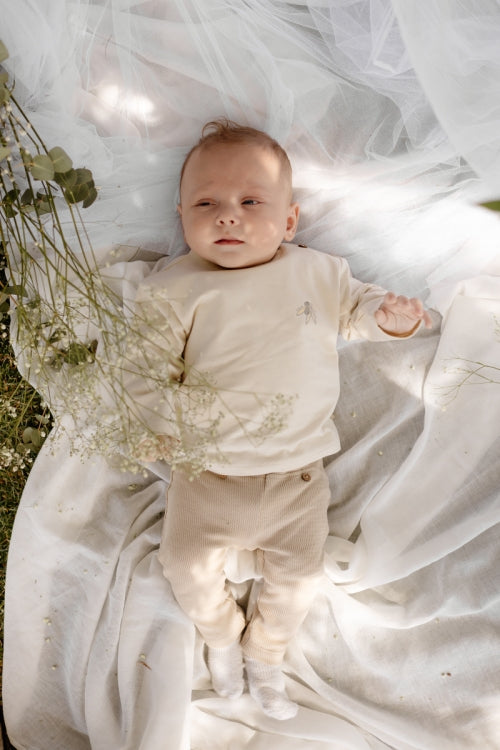 Legging Max - Biologisch katoen - Greige - Levv Labels baby