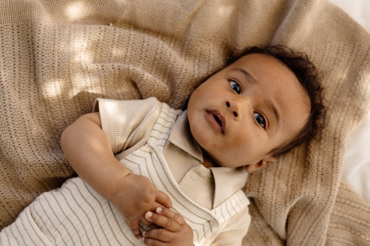 Polo romper - Miron - Biologisch katoen - Greige - Levv Labels setje