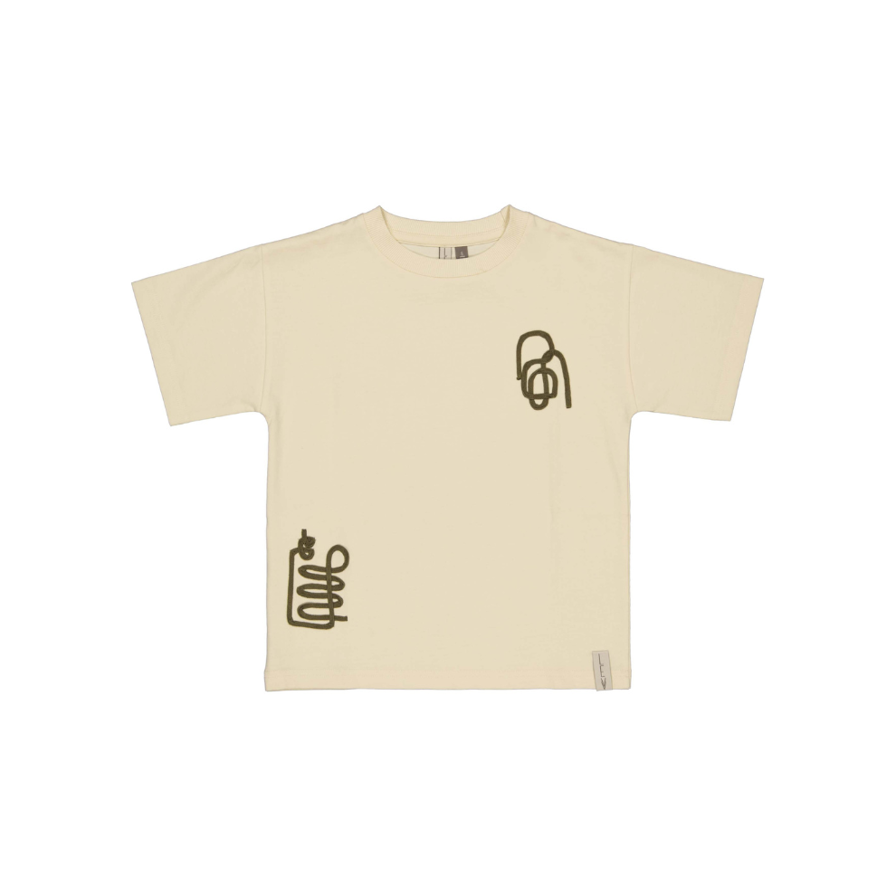 T-shirt Bastijn - Katoen - Beige - Levv Labels voor