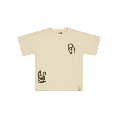 T-shirt Bastijn - Katoen - Beige - Levv Labels voor