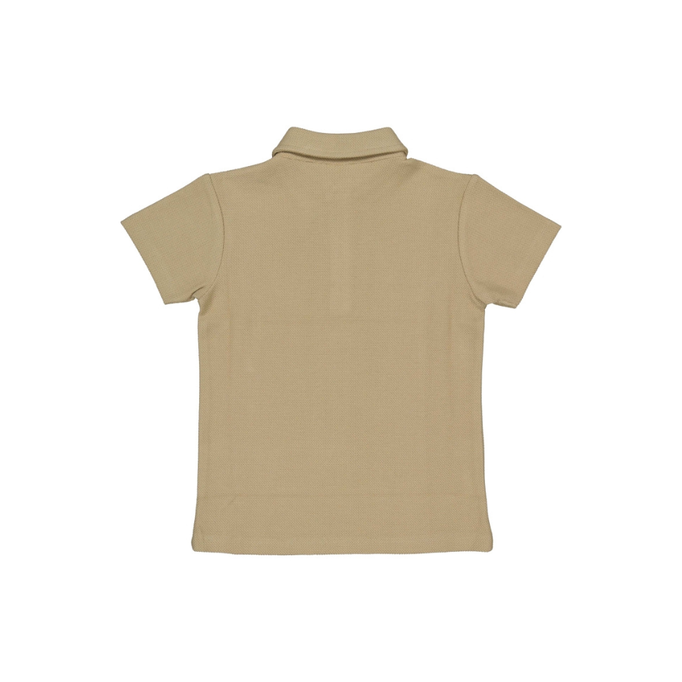 Polo shirt Bert - Katoen - Groen/Dessert Sand - Levv Labels achter