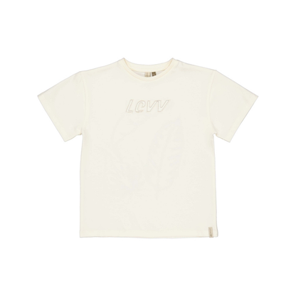 T-shirt met print Berny - Katoen - Wit/White Pearl - Levv Labels  voor