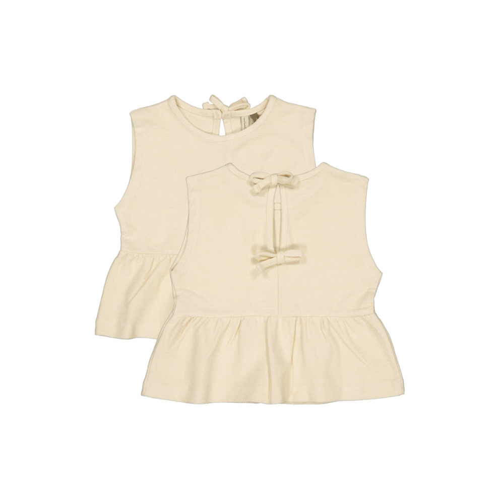 Top Bellis - Katoen - Ecru/Oatmeal - Levv Labels voor en achter