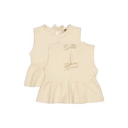 Top Bellis - Katoen - Ecru/Oatmeal - Levv Labels voor en achter