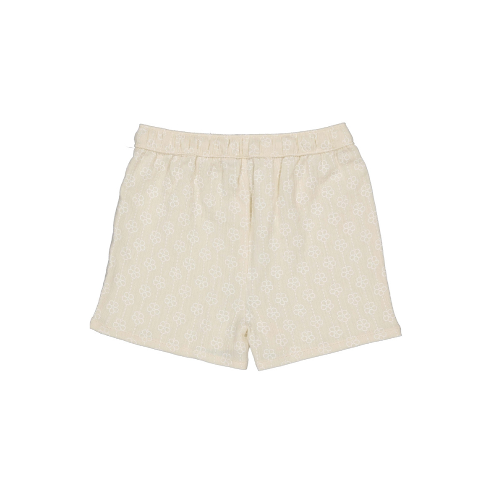 Kort broekje Bina - Oatmeal/Embroidery - Levv Labels  achter