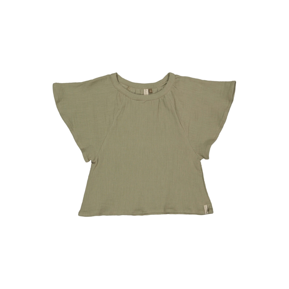 Vleermuis top - Korte mouw - Katoen - Khaki/Groen - Levv Labels voor