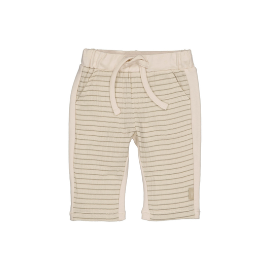 Broekje Michael - Biologisch katoen - Taupe lines - Levv Labels voor