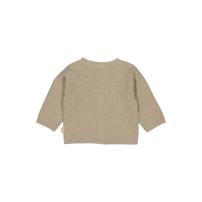 Vestje Melle - Biologisch katoen - Greige - Levv Labels achter