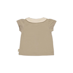 Baby T-shirt Mae - Biologisch katoen - Greige - Levv Labels achterkant