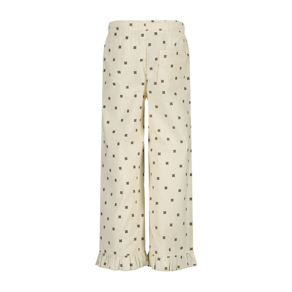 Broek Vosje - Katoen - Cream - Levv achterkant