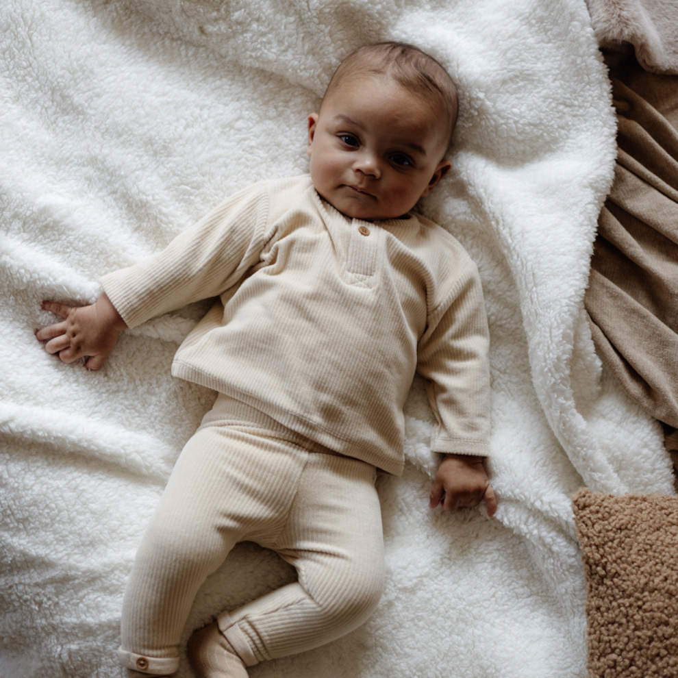 Top lange mouw Lennie - Katoen - Light sand/beige - Levv baby