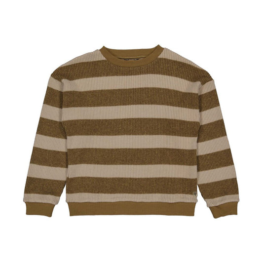 Trui Vesper - Katoen - Sand stripe - Levv voorkant