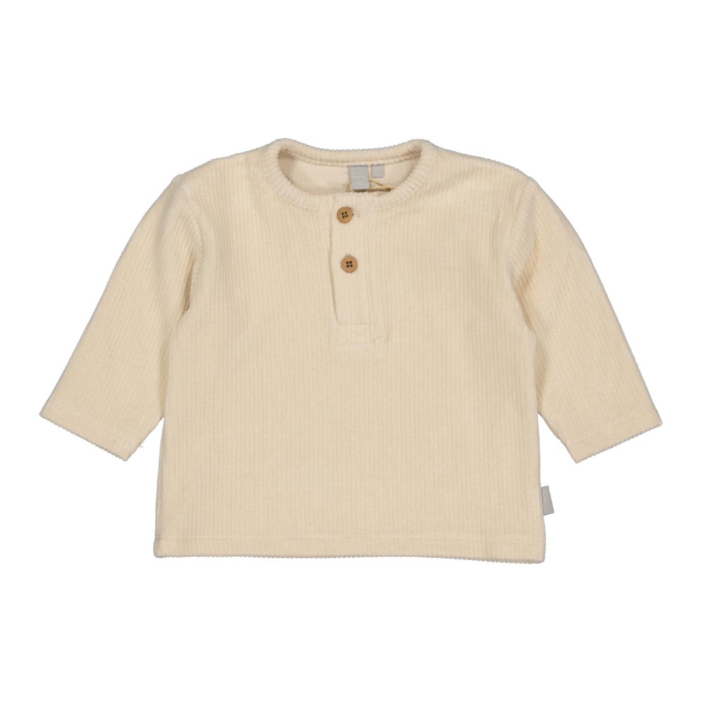 Top lange mouw Lennie - Katoen - Light sand/beige - Levv voorkant