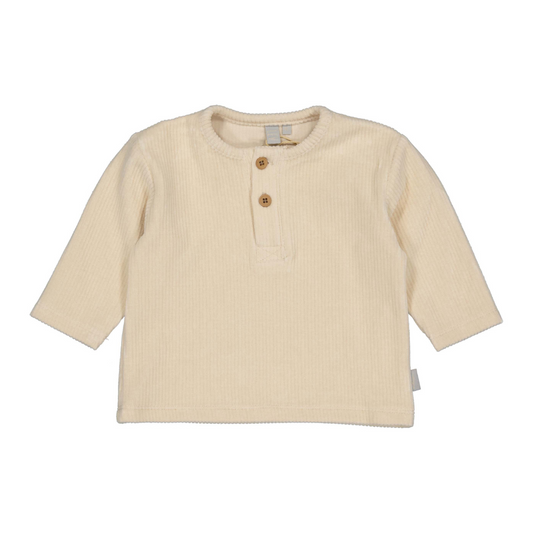 Top lange mouw Lennie - Katoen - Light sand/beige - Levv voorkant