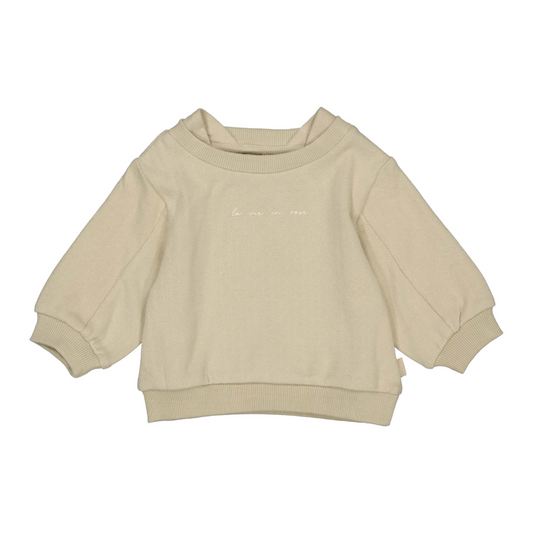 Sweater Laurie - Biologisch katoen - Beige - Levv voorkant