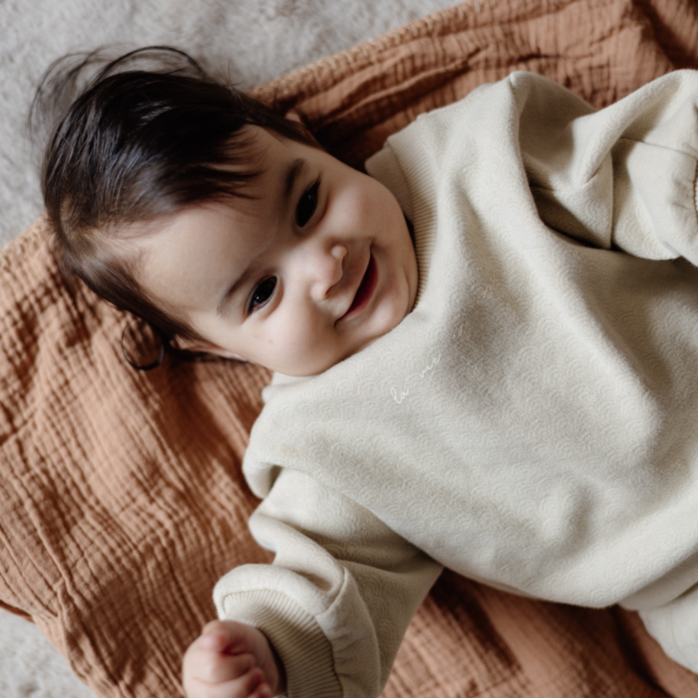 Sweater Laurie - Biologisch katoen - Beige - Levv baby