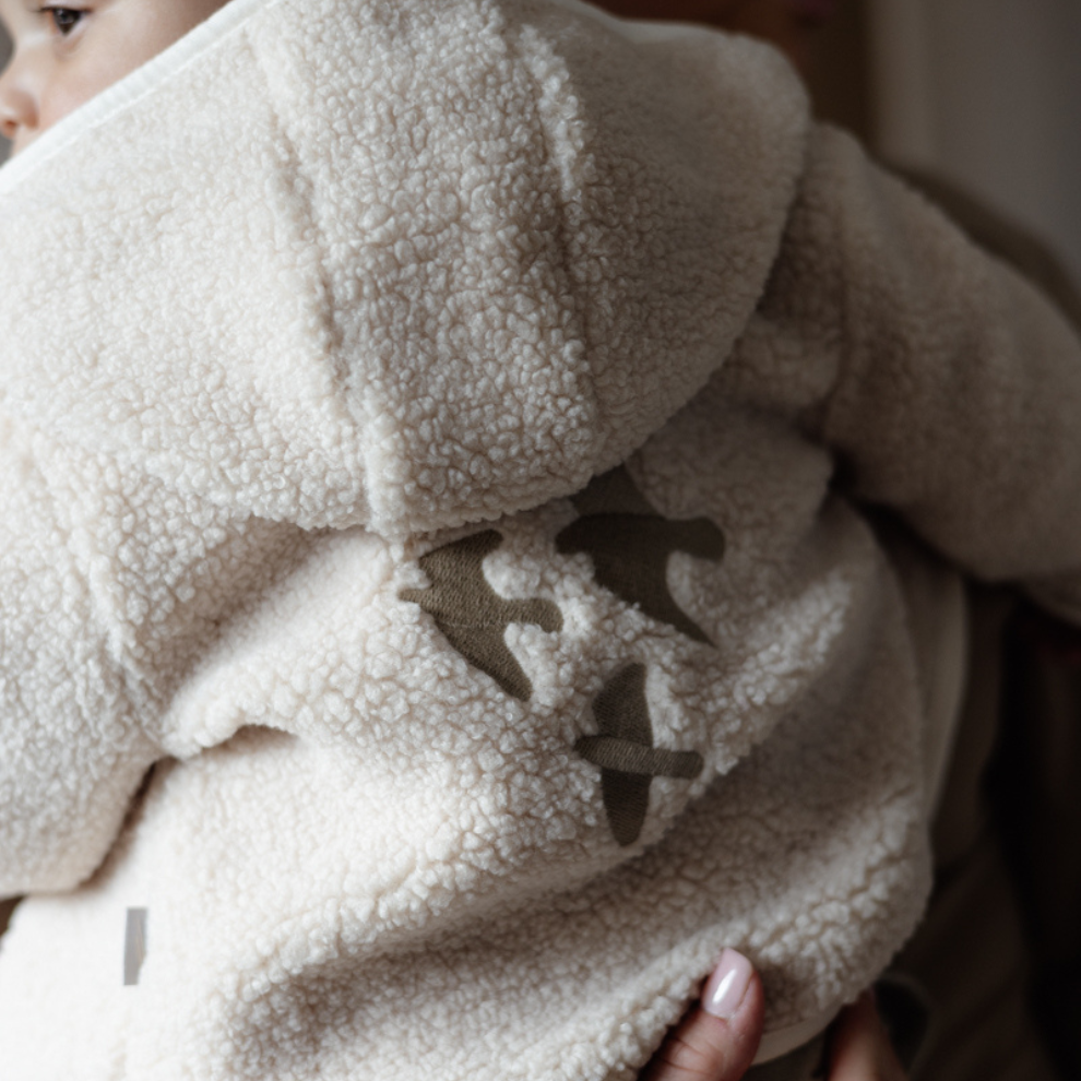 Teddy jasje Lean - Katoen - Light sand/beige - Levv close up