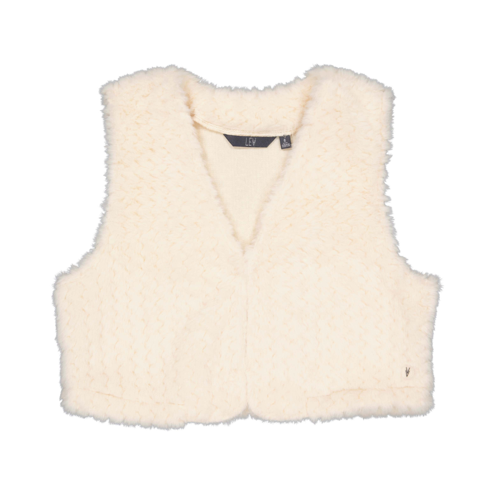 Gilet Viola - Polyester - Light taupe/offwhite - Levv voorkant