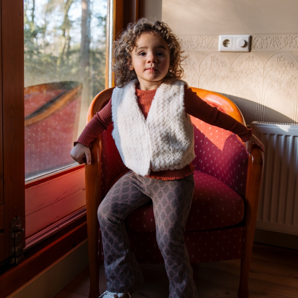 Gilet Viola - Polyester - Light taupe/offwhite - Levv lifestyle