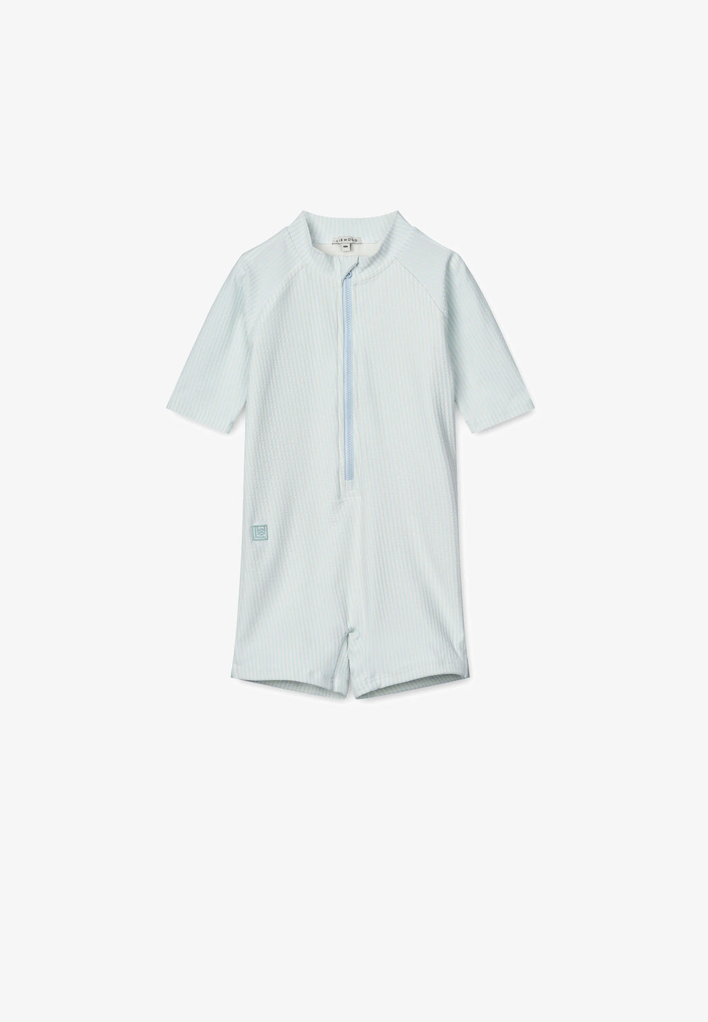 Liewood - Max Seersucker Short-sleeve UV Jumpsuit SPF40- Zwempakje - Vooraanzicht