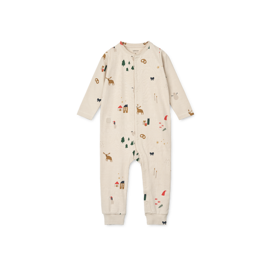 Kerst pyjama jumpsuit - Birk - Biologisch katoen - Liewood product