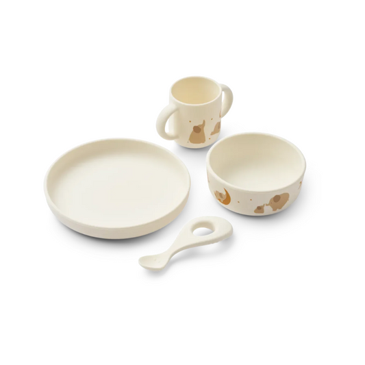 Eten setje Vivi - Siliconen - Elephant/creme - Liewood