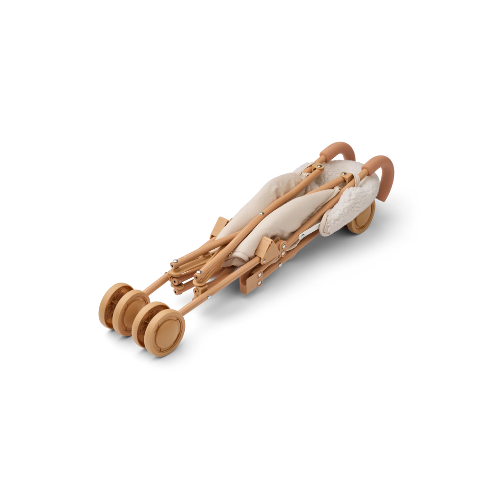 Poppen buggy - Bouclé - Elsie Pile Doll Stroller - Liewood - ingeklapt