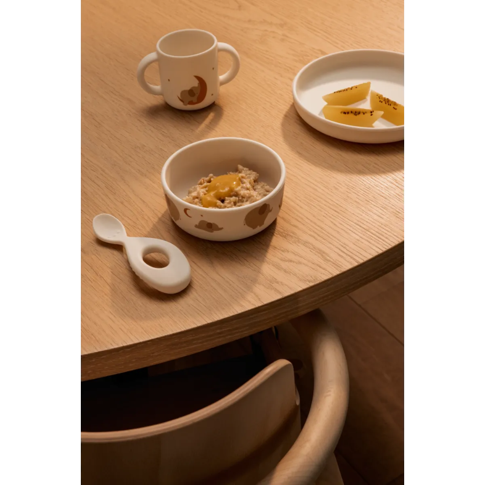 Eten setje Vivi - Siliconen - Elephant/creme - Liewood tafel